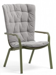 Лаунж-кресло пластиковое с подушкой