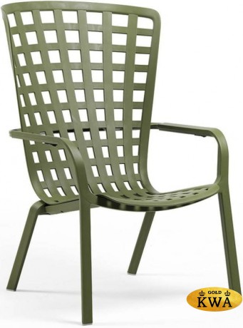 Лаунж-кресло пластиковое с подушкой