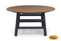 &quot;Рио&quot; стол из HPL круглый Ø160см, H75, цвет столешницы &quot;дуб&quot;