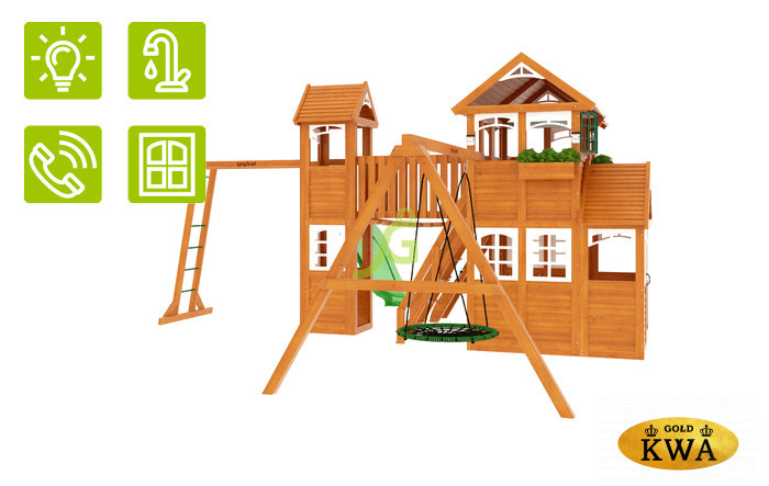 Детская площадка для дачи Клубный домик Макси Luxe