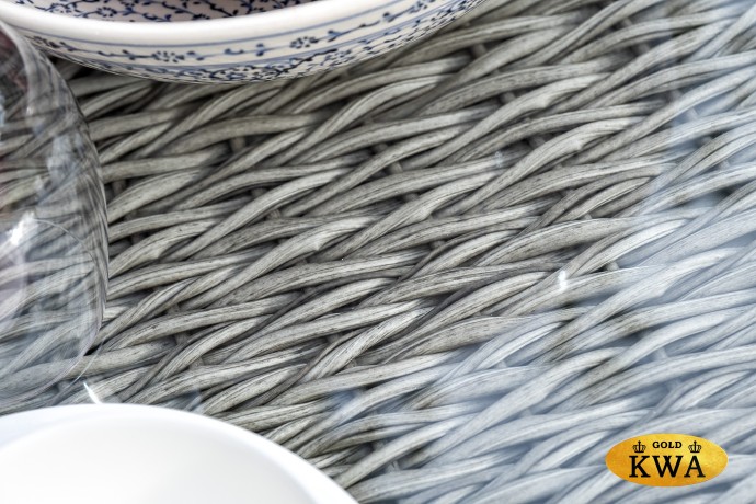 "Капучино" журнальный столик из искусственного ротанга (гиацинт), цвет графит