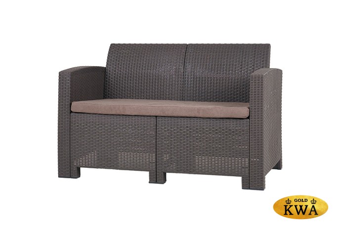 Диван двухместный b:rattan Arizona, венге (2-х местная подушка)