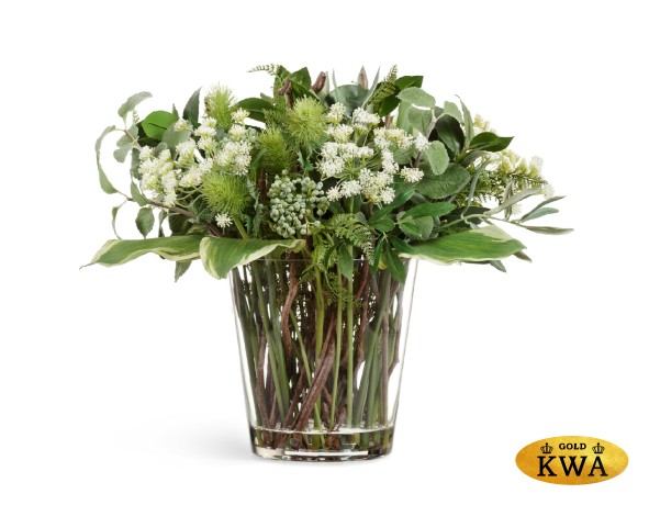 Композиция "Green Lifestyle" большая в-40, д-40 см в стекл.вазе с водой 1/1