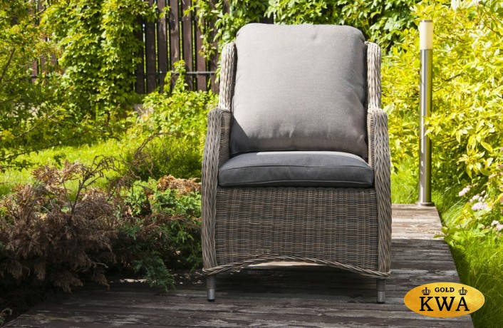 "Неаполь" плетеный стул из искусственного ротанга, цвет серо-соломенный