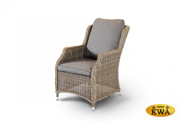 "Неаполь" плетеный стул из искусственного ротанга, цвет серо-соломенный