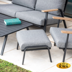 Malmo Пуф антрацит/серый, алюминий