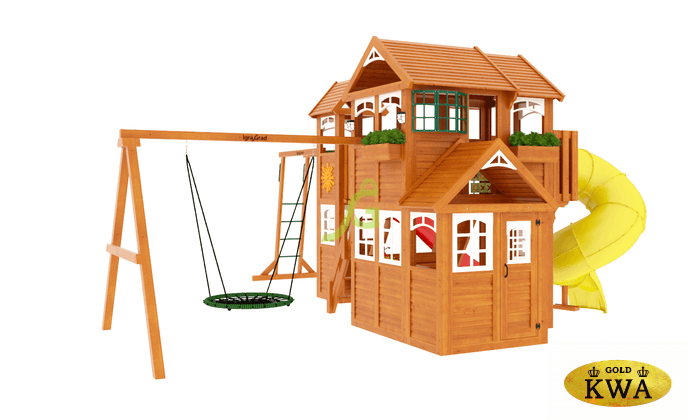 Детская площадка для дачи Клубный домик Макси с трубой Luxe