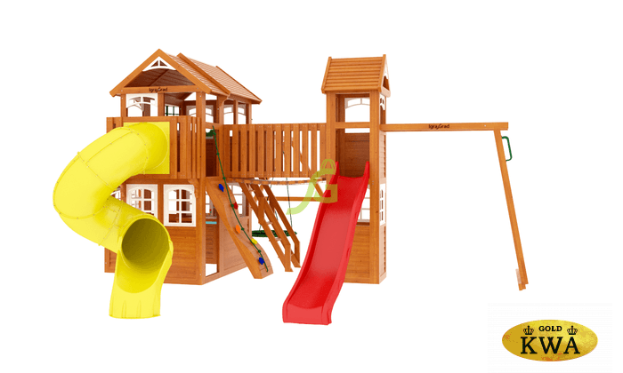 Детская площадка для дачи Клубный домик Макси с трубой Luxe