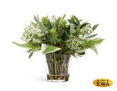 Композиция "Green Lifestyle" в- 34, д-35 см в стеклянной вазе с водой 1/1