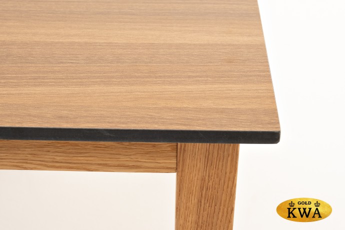 "Канны" журнальный столик из HPL 90х60, H40, основание дуб, цвет столешницы "дуб"