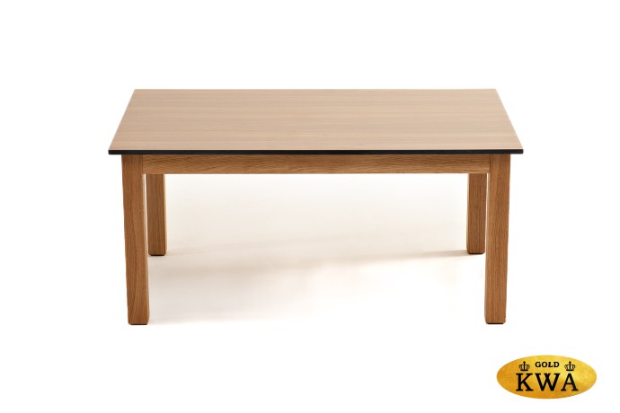 "Канны" журнальный столик из HPL 90х60, H40, основание дуб, цвет столешницы "дуб"