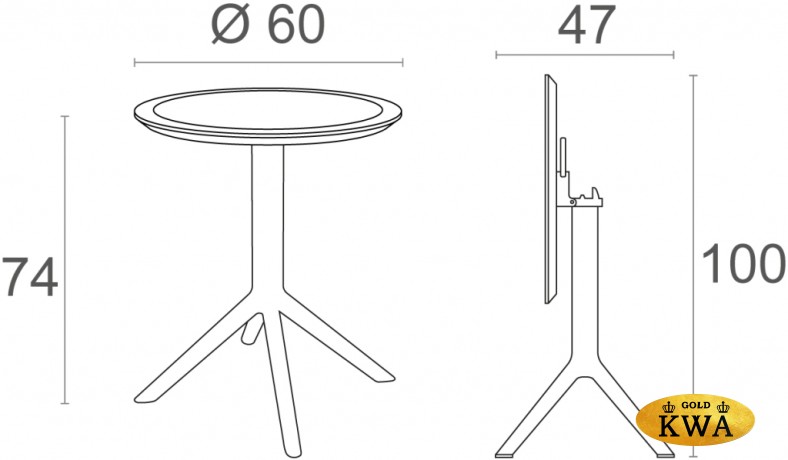 Стол пластиковый складной