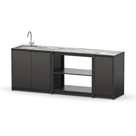 Уличная кухня Lounge C-107S, 2.2 м, черный/серый каспий