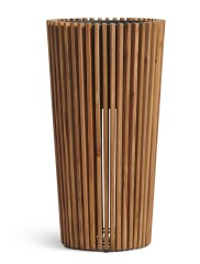 Кашпо TREEZ Effectory Rail Высокий конус тёмное дерево д-31, в-48 см