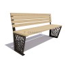 Скамейка «Сколково» без подлокотников (3,0 лиственница,40х60)