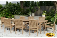 Neapel-Lerum 8 Комплект обеденной мебели натуральный, тик