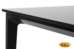 "Малага" обеденный стол из HPL 160х80см, цвет "серый гранит", каркас черный