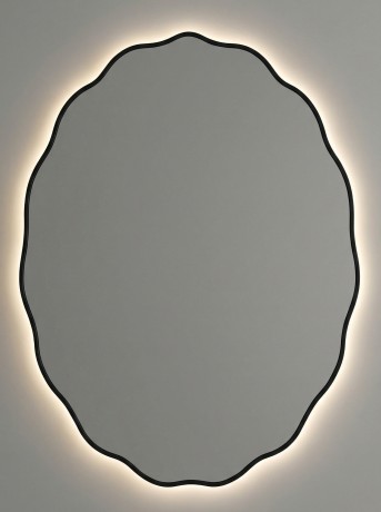 Fancy Oval LED Gold Зеркало в раме с подсветкой