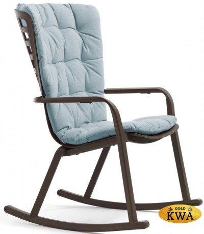 Кресло-качалка пластиковое с подушкой