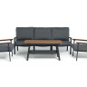 "Крокус" лаунж-зона 5-местная из алюминия, цвет темно-серый