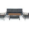"Крокус" лаунж-зона 5-местная из алюминия, цвет темно-серый