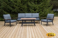 &quot;Крокус&quot; лаунж-зона 5-местная из алюминия, цвет темно-серый