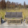 "Гранд Латте" кресло из искусственного ротанга, цвет соломенный