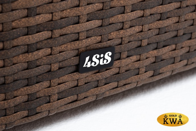 "Лунго" кашпо для цветов большое плетеное из искусственного ротанга, цвет коричневый