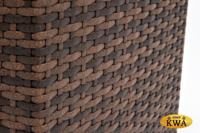 "Лунго" кашпо для цветов большое плетеное из искусственного ротанга, цвет коричневый