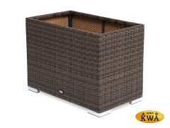 "Лунго" кашпо для цветов большое плетеное из искусственного ротанга, цвет коричневый