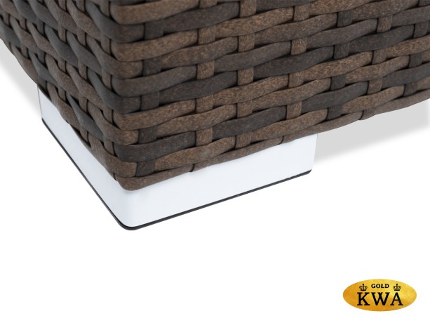 "Лунго" кашпо для цветов большое плетеное из искусственного ротанга, цвет коричневый