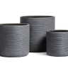 Кашпо TREEZ ERGO TreeLine Цилиндр Дымчато-серый бетон в-41, д-42 см