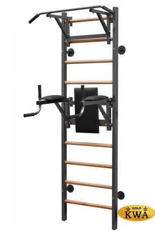 Шведская стенка комбинированная - КОМБИ - Т - БП (стенка + турник навесной + брусья с подлокотниками)