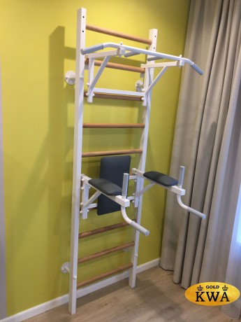 Шведская стенка комбинированная - КОМБИ - Т - БП (стенка + турник навесной + брусья с подлокотниками)