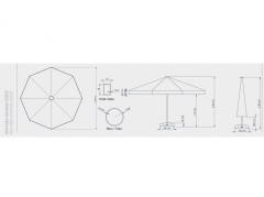 Зонт пляжный профессиональный Ø2.25 м