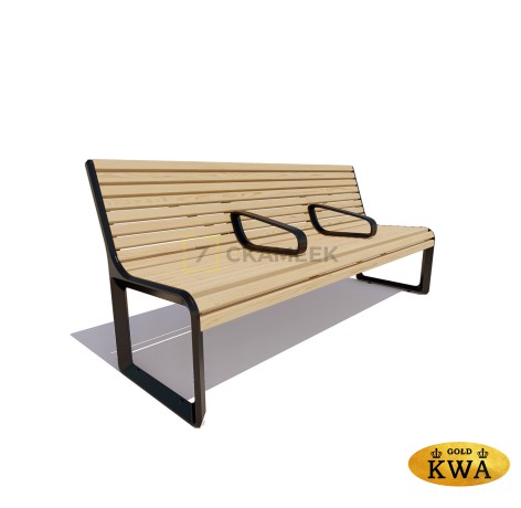 Скамейка «Милан» с подлокотниками-разделителями