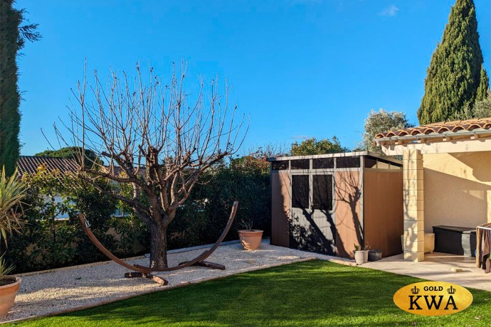 Сарай-хозблок из ДПК Defender 9х7 (5.95 кв.м)