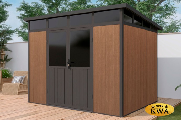 Сарай-хозблок из ДПК Defender 9х7 (5.95 кв.м)