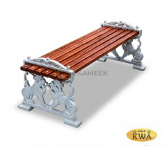 Банкетка алюминиевая «Львы» (лиственница 1,5)