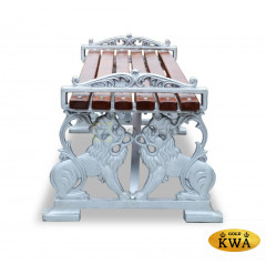 Банкетка алюминиевая «Львы» (лиственница 1,5)