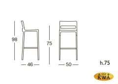 Стул барный пластиковый