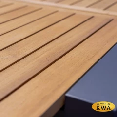 Nora-Avesta Комплект обеденной мебели натуральный/черный, тик/алюминий/веревка