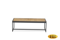 Amal Стол кофейный антрацит/натуральный, алюминий/тик