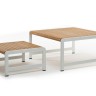 Комплект кофейных столов из алюминия MAYA белый Joygarden
