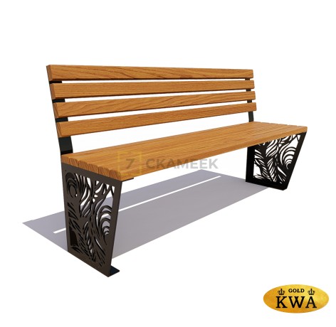 Скамейка «Павлин» без подлокотников (1,5 ангарская сосна,30х60)