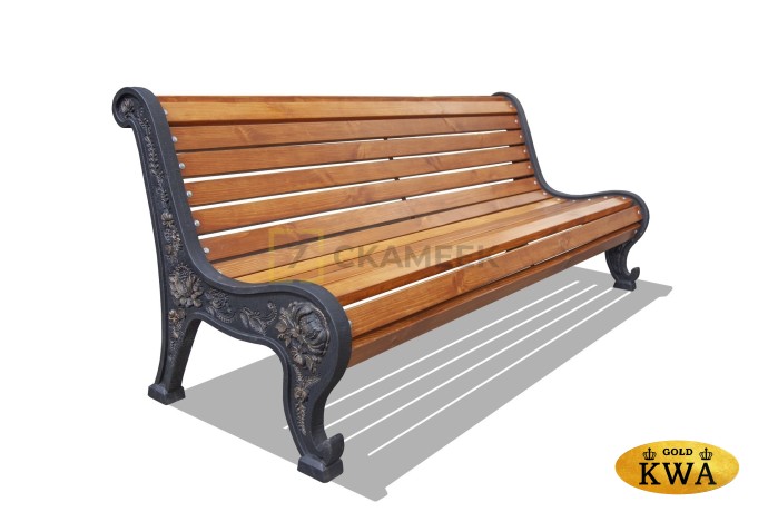 Скамейка чугунная «Новый парк» (2,0 лиственница)