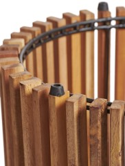 Кашпо TREEZ Effectory Rail Высокий перевернутый конус тёмное дерево д-27, в-48 см