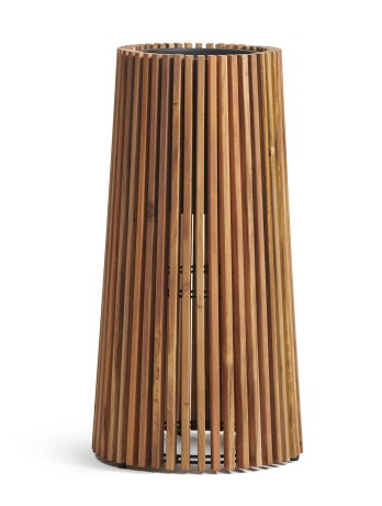 Кашпо TREEZ Effectory Rail Высокий перевернутый конус тёмное дерево д-27, в-48 см