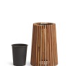 Кашпо TREEZ Effectory Rail Высокий перевернутый конус тёмное дерево д-27, в-48 см