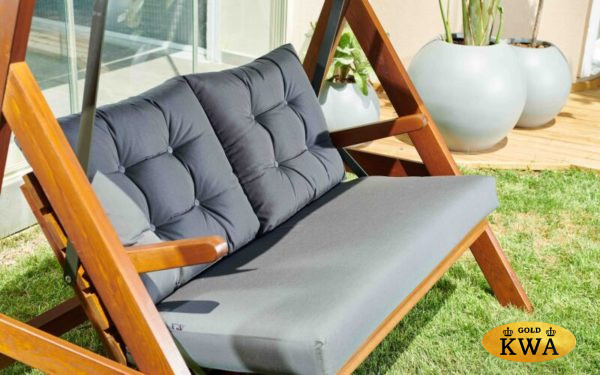 Качели садовые PARIS с серыми подушками